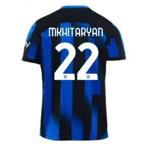 Inter Milan Fotballdrakt Herre Henrikh Mkhitaryan #22 Hjemmedrakt 2023-24 Kortermet