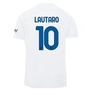 Inter Milan Fotballdrakt Herre Lautaro Martinez #10 Bortedrakt 2023-24 Kortermet