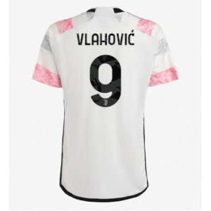 Juventus Fotballdrakt Herre Dusan Vlahovic #9 Bortedrakt 2023-24 Kortermet