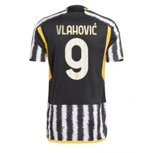 Juventus Fotballdrakt Herre Dusan Vlahovic #9 Hjemmedrakt 2023-24 Kortermet