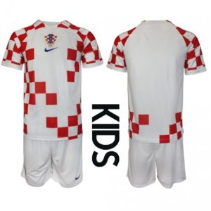 Kroatia Fotballdrakt Barn Hjemmedrakt VM 2022 Kortermet (+ Korte bukser)