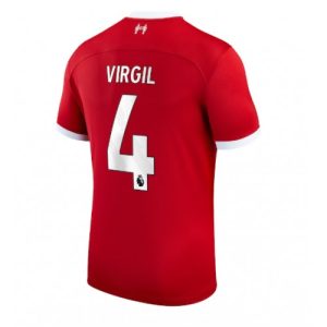 Liverpool Fotballdrakt Herre Virgil van Dijk #4 Hjemmedrakt 2023-24 Kortermet