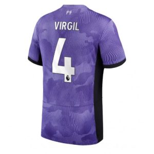 Liverpool Fotballdrakt Herre Virgil van Dijk #4 Tredjedrakt 2023-24 Kortermet