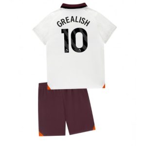 Manchester City Fotballdrakt Barn Jack Grealish #10 Bortedrakt 2023-24 Kortermet (+ Korte bukser)