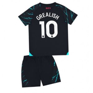 Manchester City Fotballdrakt Barn Jack Grealish #10 Tredjedrakt 2023-24 Kortermet (+ Korte bukser)