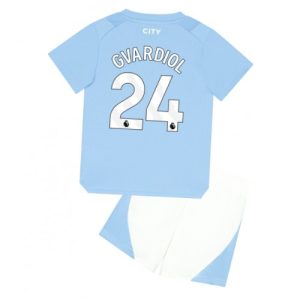 Manchester City Fotballdrakt Barn Josko Gvardiol #24 Hjemmedrakt 2023-24 Kortermet (+ Korte bukser)