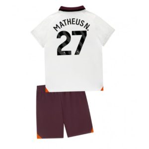 Manchester City Fotballdrakt Barn Matheus Nunes #27 Bortedrakt 2023-24 Kortermet (+ Korte bukser)