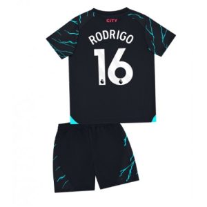 Manchester City Fotballdrakt Barn Rodri Hernandez #16 Tredjedrakt 2023-24 Kortermet (+ Korte bukser)