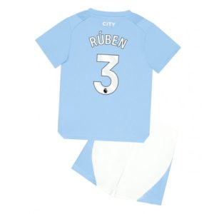 Manchester City Fotballdrakt Barn Ruben Dias #3 Hjemmedrakt 2023-24 Kortermet (+ Korte bukser)