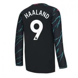 Manchester City Fotballdrakt Herre Erling Haaland #9 Tredjedrakt 2023-24 Langermet