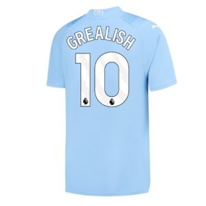 Manchester City Fotballdrakt Herre Jack Grealish #10 Hjemmedrakt 2023-24 Kortermet