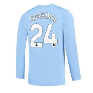 Manchester City Fotballdrakt Herre Josko Gvardiol #24 Hjemmedrakt 2023-24 Langermet