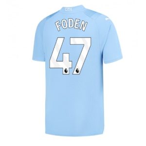 Manchester City Fotballdrakt Herre Phil Foden #47 Hjemmedrakt 2023-24 Kortermet