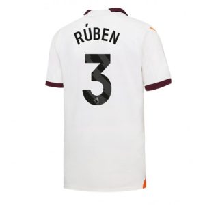 Manchester City Fotballdrakt Herre Ruben Dias #3 Bortedrakt 2023-24 Kortermet