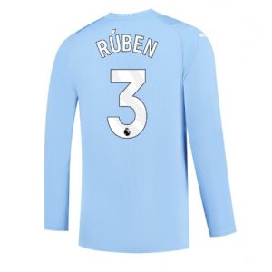 Manchester City Fotballdrakt Herre Ruben Dias #3 Hjemmedrakt 2023-24 Langermet