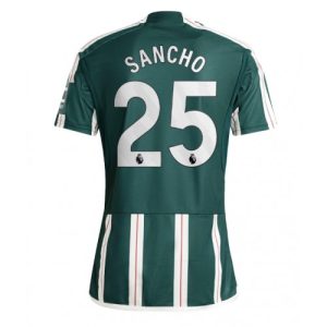 Manchester United Fotballdrakt Herre Jadon Sancho #25 Bortedrakt 2023-24 Kortermet
