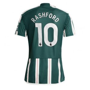 Manchester United Fotballdrakt Herre Marcus Rashford #10 Bortedrakt 2023-24 Kortermet