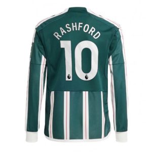 Manchester United Fotballdrakt Herre Marcus Rashford #10 Bortedrakt 2023-24 Langermet