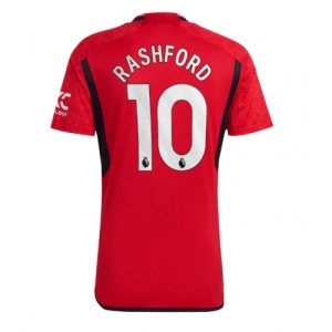 Manchester United Fotballdrakt Herre Marcus Rashford #10 Hjemmedrakt 2023-24 Kortermet