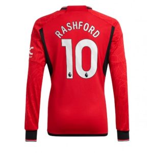 Manchester United Fotballdrakt Herre Marcus Rashford #10 Hjemmedrakt 2023-24 Langermet