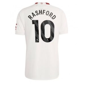 Manchester United Fotballdrakt Herre Marcus Rashford #10 Tredjedrakt 2023-24 Kortermet