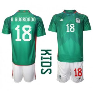 Mexico Fotballdrakt Barn Andres Guardado #18 Hjemmedrakt VM 2022 Kortermet (+ Korte bukser)