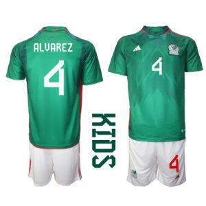 Mexico Fotballdrakt Barn Edson Alvarez #4 Hjemmedrakt VM 2022 Kortermet (+ Korte bukser)