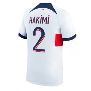 Paris Saint-Germain Fotballdrakt Herre Achraf Hakimi #2 Bortedrakt 2023-24 Kortermet