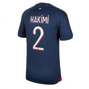 Paris Saint-Germain Fotballdrakt Herre Achraf Hakimi #2 Hjemmedrakt 2023-24 Kortermet
