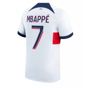 Paris Saint-Germain Fotballdrakt Herre Kylian Mbappe #7 Bortedrakt 2023-24 Kortermet