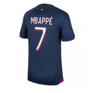 Paris Saint-Germain Fotballdrakt Herre Kylian Mbappe #7 Hjemmedrakt 2023-24 Kortermet