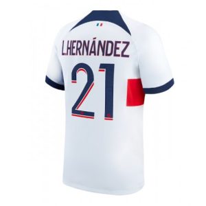 Paris Saint-Germain Fotballdrakt Herre Lucas Hernandez #21 Bortedrakt 2023-24 Kortermet