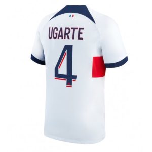 Paris Saint-Germain Fotballdrakt Herre Manuel Ugarte #4 Bortedrakt 2023-24 Kortermet