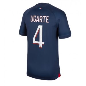 Paris Saint-Germain Fotballdrakt Herre Manuel Ugarte #4 Hjemmedrakt 2023-24 Kortermet