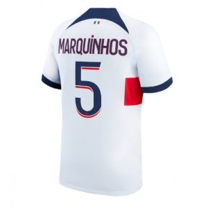 Paris Saint-Germain Fotballdrakt Herre Marquinhos #5 Bortedrakt 2023-24 Kortermet