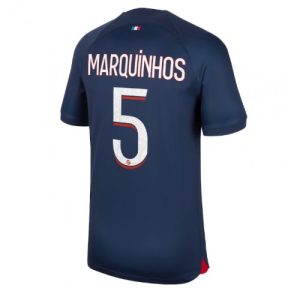 Paris Saint-Germain Fotballdrakt Herre Marquinhos #5 Hjemmedrakt 2023-24 Kortermet