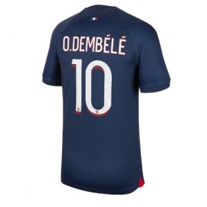 Paris Saint-Germain Fotballdrakt Herre Ousmane Dembele #10 Hjemmedrakt 2023-24 Kortermet