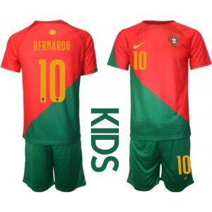 Portugal Fotballdrakt Barn Bernardo Silva #10 Hjemmedrakt VM 2022 Kortermet (+ Korte bukser)