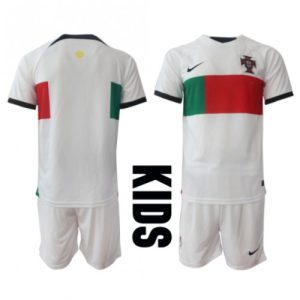 Portugal Fotballdrakt Barn Bortedrakt VM 2022 Kortermet (+ Korte bukser)