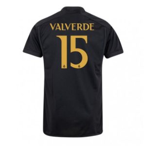 Real Madrid Fotballdrakt Herre Federico Valverde #15 Tredjedrakt 2023-24 Kortermet