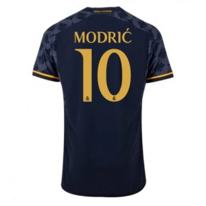 Real Madrid Fotballdrakt Herre Luka Modric #10 Bortedrakt 2023-24 Kortermet