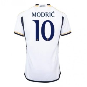 Real Madrid Fotballdrakt Herre Luka Modric #10 Hjemmedrakt 2023-24 Kortermet