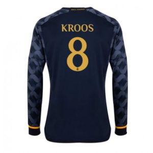 Real Madrid Fotballdrakt Herre Toni Kroos #8 Bortedrakt 2023-24 Langermet