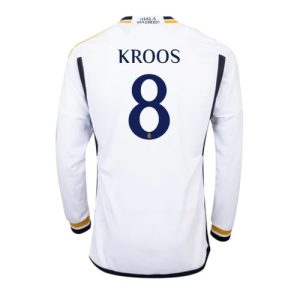 Real Madrid Fotballdrakt Herre Toni Kroos #8 Hjemmedrakt 2023-24 Langermet