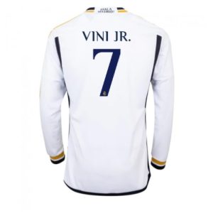 Real Madrid Fotballdrakt Herre Vinicius Junior #7 Hjemmedrakt 2023-24 Langermet