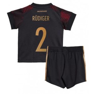 Tyskland Fotballdrakt Barn Antonio Rudiger #2 Bortedrakt VM 2022 Kortermet (+ Korte bukser)