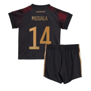 Tyskland Fotballdrakt Barn Jamal Musiala #14 Bortedrakt VM 2022 Kortermet (+ Korte bukser)