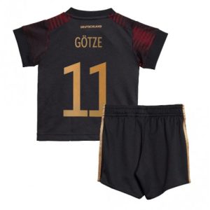 Tyskland Fotballdrakt Barn Mario Gotze #11 Bortedrakt VM 2022 Kortermet (+ Korte bukser)