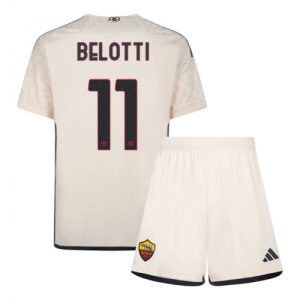 AS Roma Fotballdrakt Barn Andrea Belotti #11 Bortetrøye 2023-24 Kortermet (+ Korte bukser)