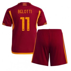 AS Roma Fotballdrakt Barn Andrea Belotti #11 Hjemmetrøye 2023-24 Kortermet (+ Korte bukser)